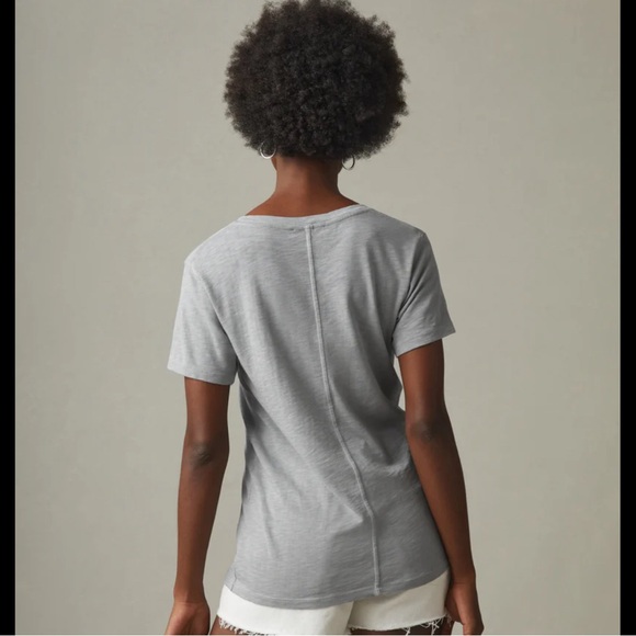 American Giant premium slub v neck gray L - Picture 2 of 3